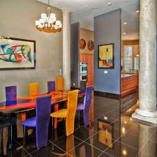 Modern custom color walls and faux glazed columns copy